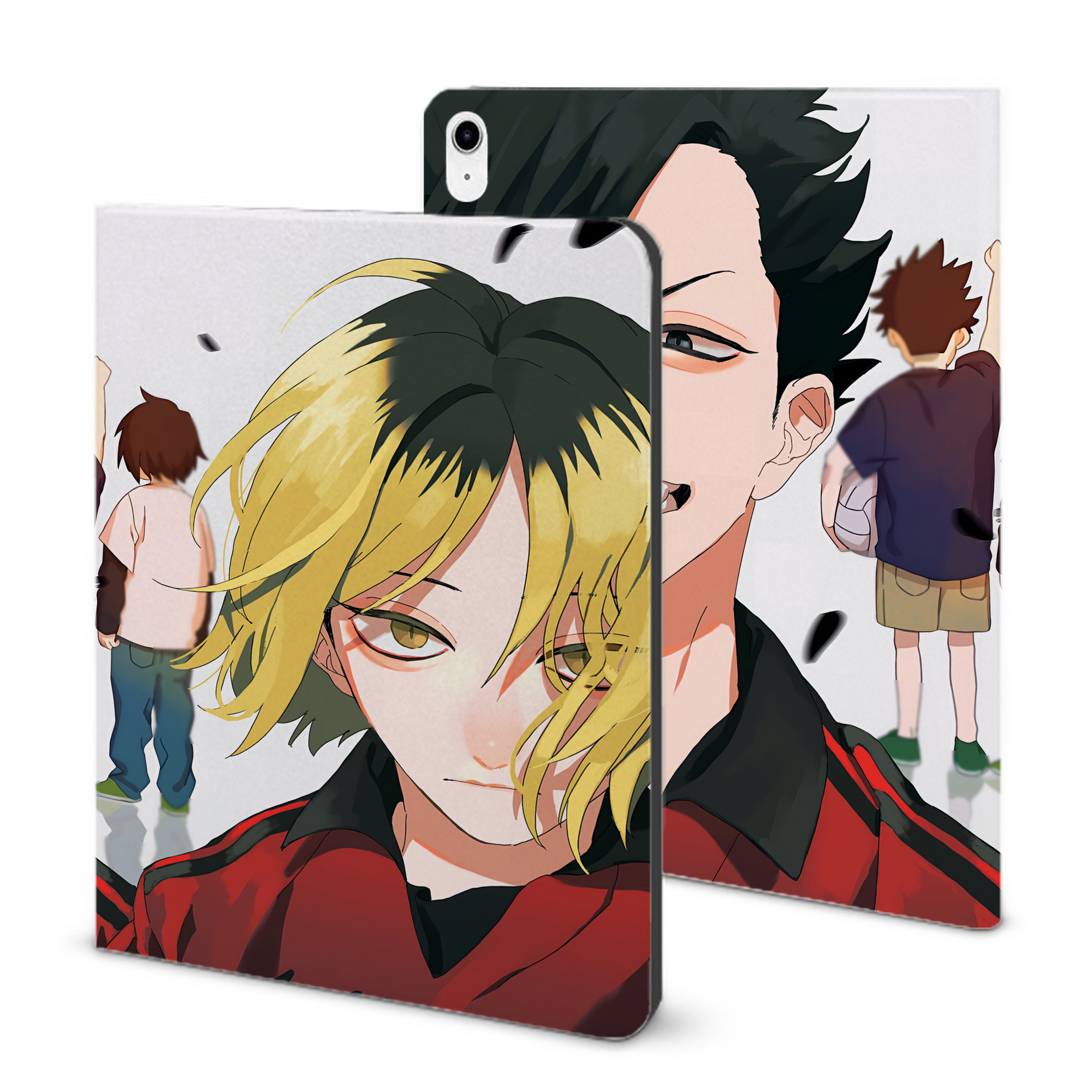 （画像用） ハイキュー!! Haikyu!! IPad ケース ブック型 PUレザー TPU 耐衝撃 軽量 薄型 ペン収納なし 全面保護 IPad 各モデル対応